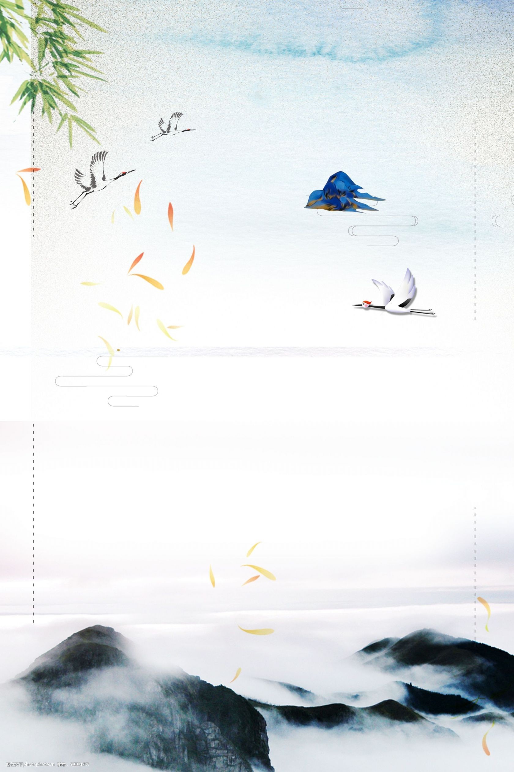 古风传统重阳节海报背景素材