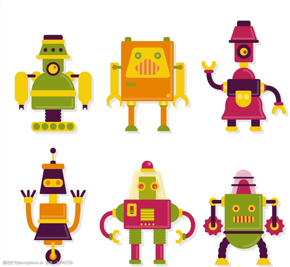 6款创意拼色机器人