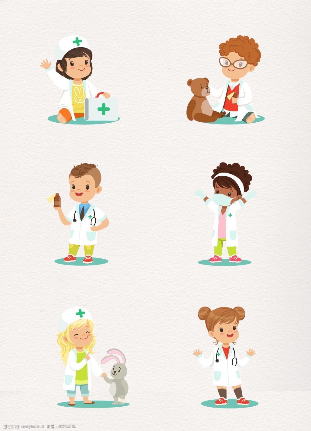 卡通儿童医生人物设计合集