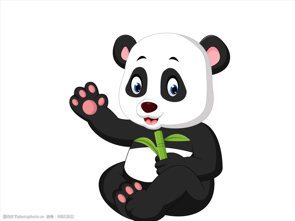可爱卡通熊猫