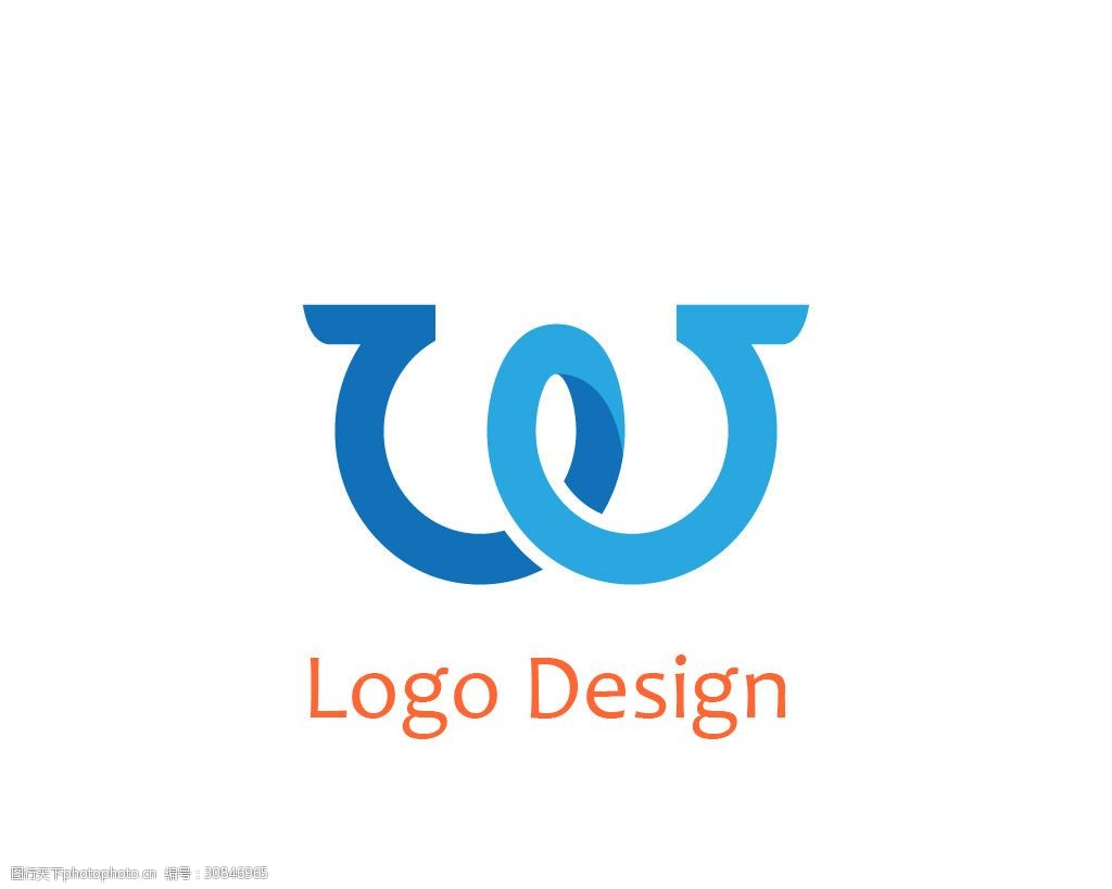 互联网字母造型logo标志标签