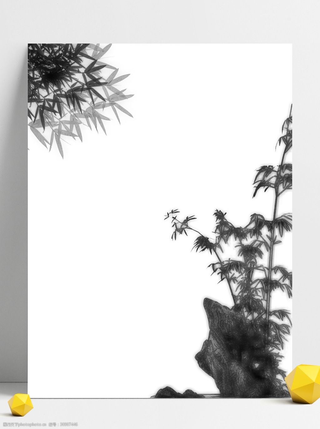 关键词:全原创水墨竹子背景 水墨 竹子 石头 国画风 竹