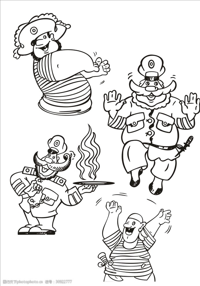 手绘卡通人物 手绘人物 卡通人物 卡通动画人物 动画人物 线描的 设计