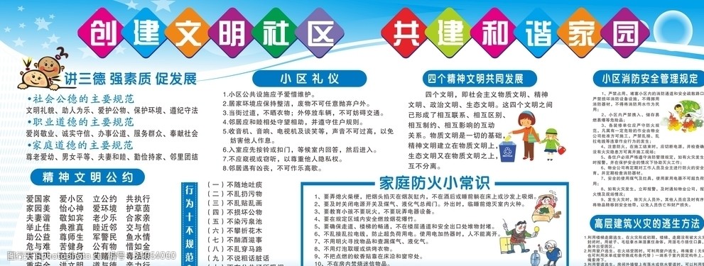 文明社区宣传栏