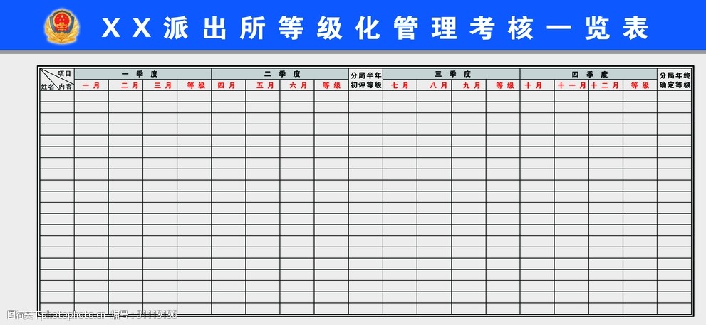 派出所考核表