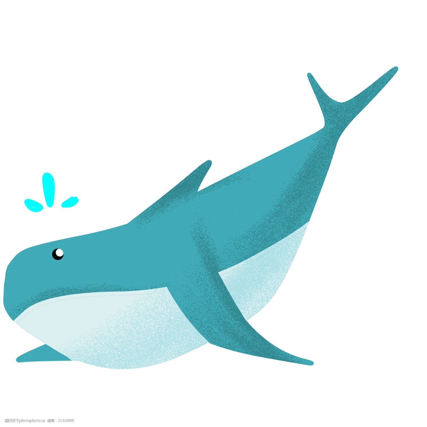 保护环境 卡通插画 大海 海洋 环保 保护地球 蓝色大鲸 地球日 手绘
