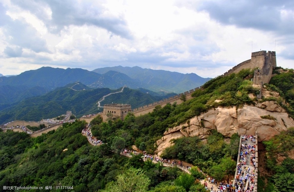 北京长城春季实景拍摄