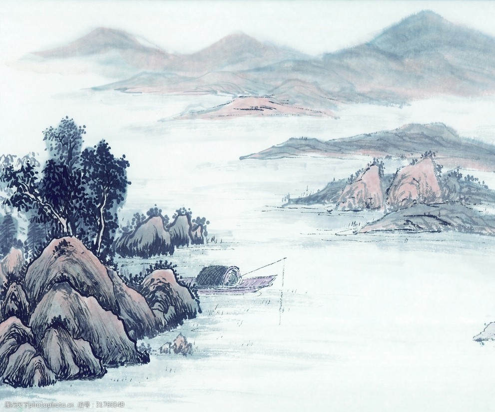 山水风景中国风中式传统装饰画