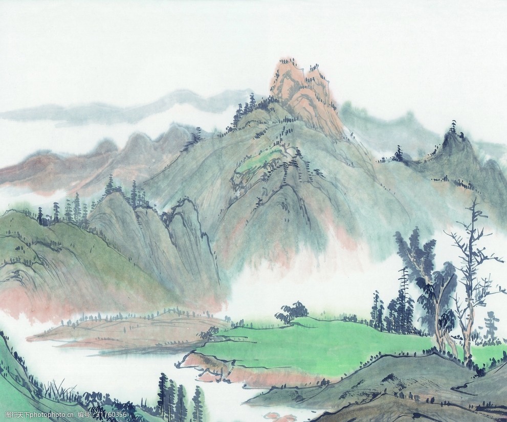 山水风景中国风中式传统装饰画