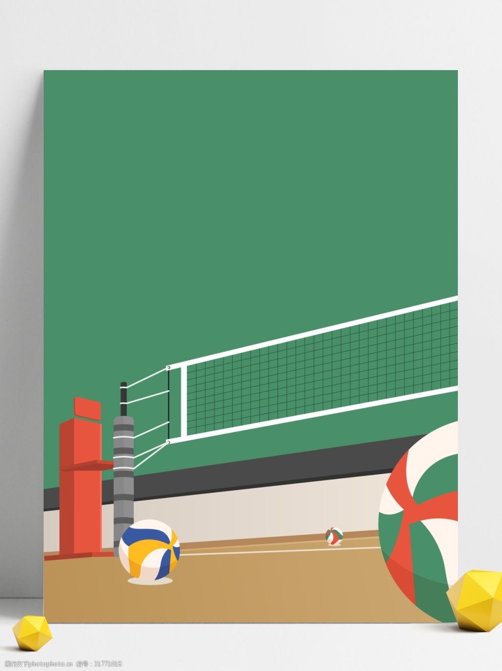 绿色背景 比赛背景 广告背景 竞赛背景 手绘背景 通用背景 排球背景