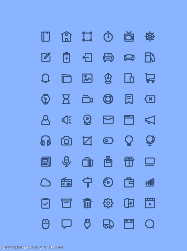 ui图标剪影web移动端