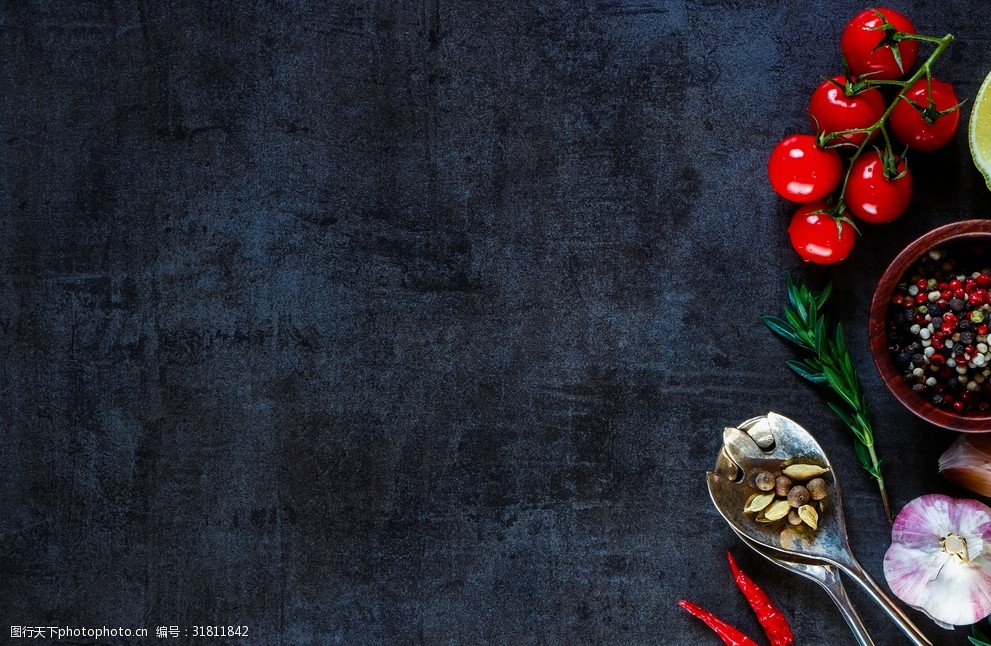 餐饮美食食材调料摄影海报背景图片-图行天下图库
