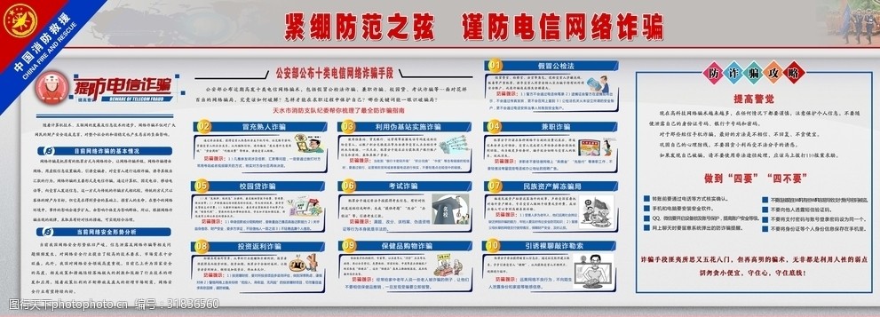 消防救援队伍预防网络诈骗宣传栏