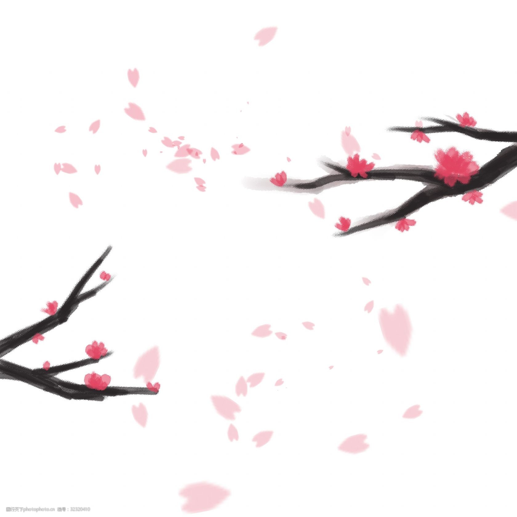 关键词:中国风手绘花瓣飘落 新年 梅花 花瓣 中国风 红色 红梅 装饰