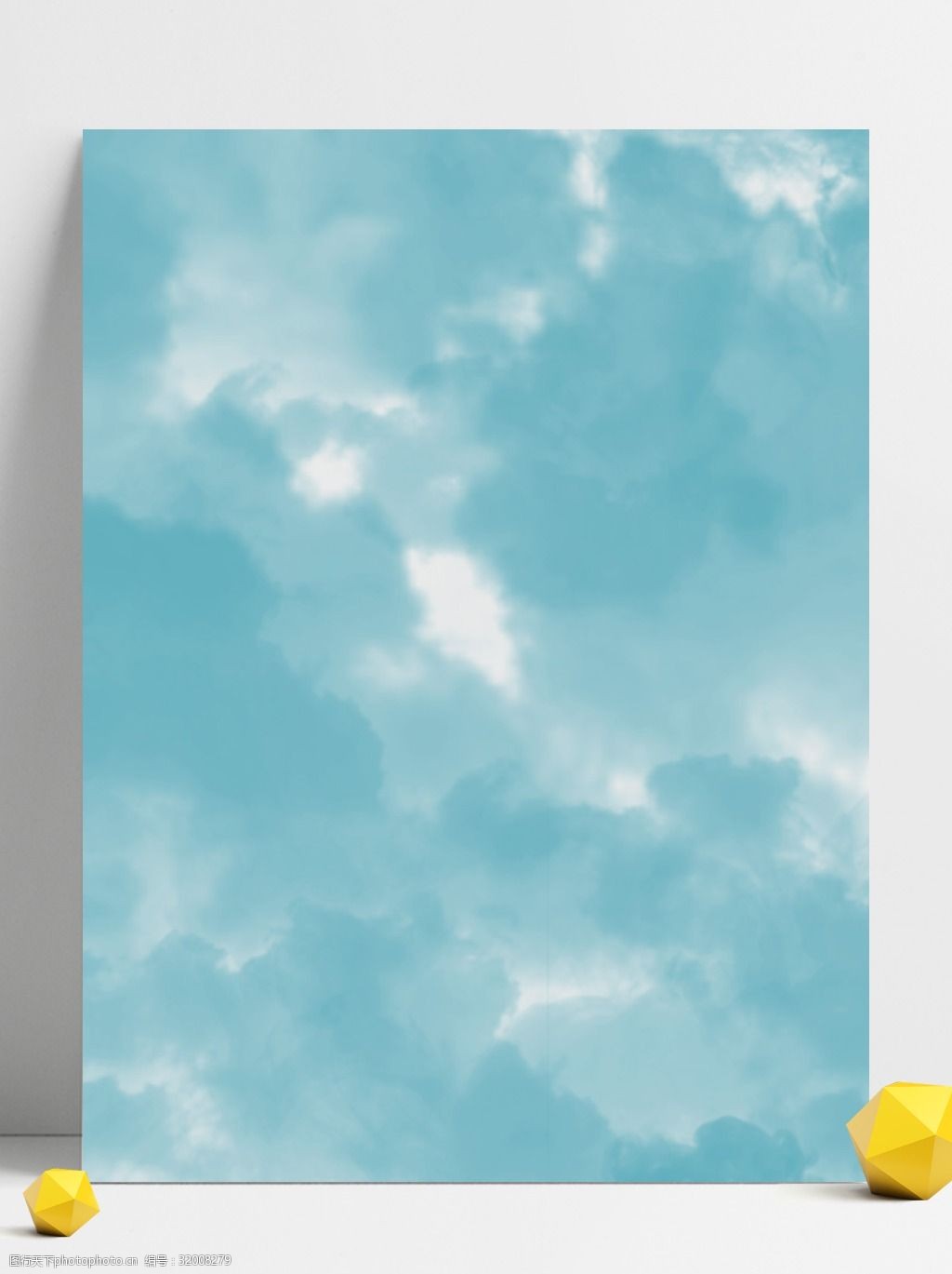 纯原创小清新文艺浅蓝色水墨背景