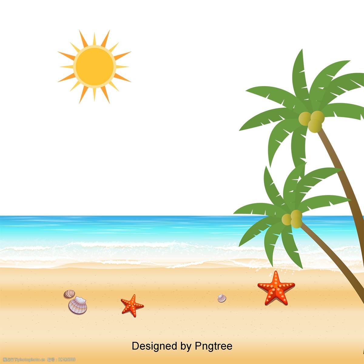 关键词:卡通手绘沙滩设计 卡通简单风格海洋派对海滩假日创意图形画报