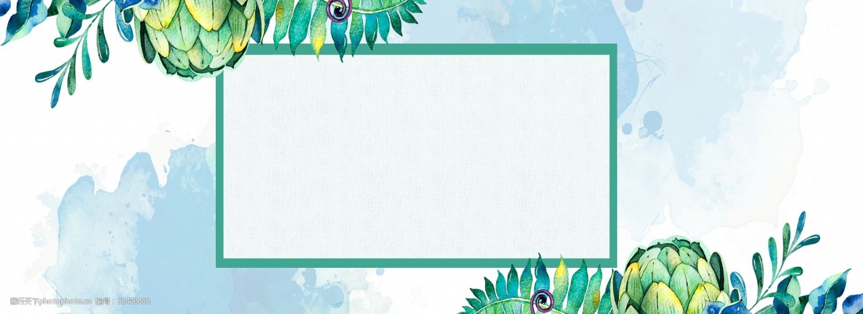 小清新电商背景海报banner