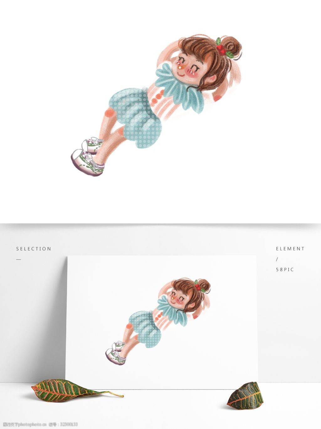 关键词:睡觉小女孩插画图案 可爱 人物 女孩 睡觉 手绘 绘画 简约