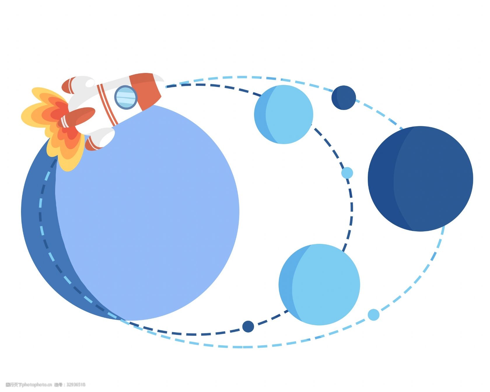 关键词:火箭星球装饰插图 蓝色星球 卡通星球 圆形星球 立体火箭 飞行