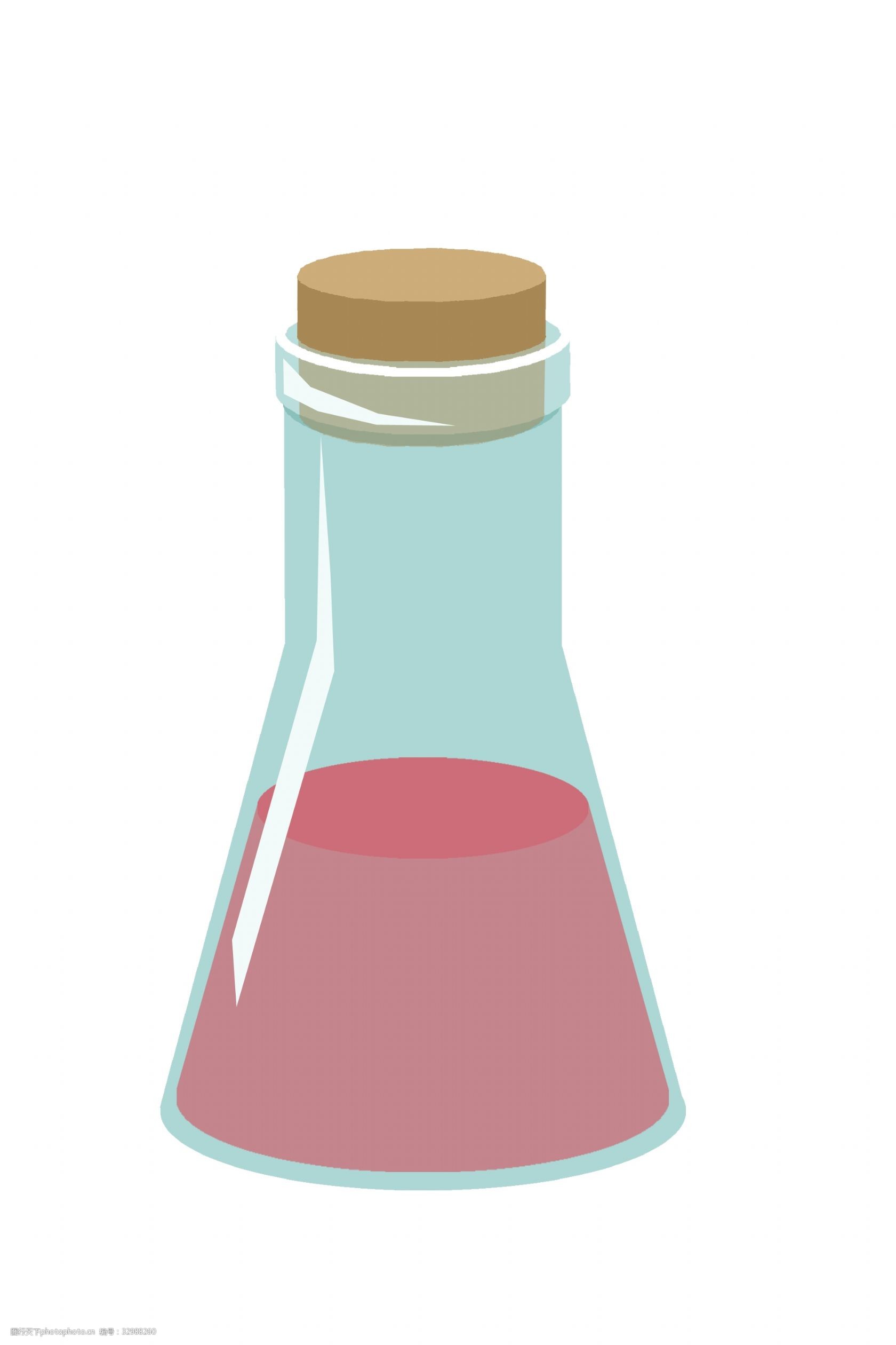关键词:蓝色的化学锥形瓶 锥形瓶 烧杯 卡通烧杯插画 化学实验 实验