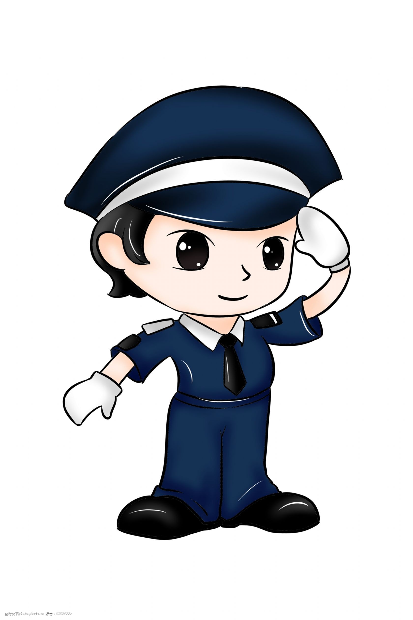 关键词:警察职业卡通插画 卡通插画 警察插画 职业插画 警察工作 公安