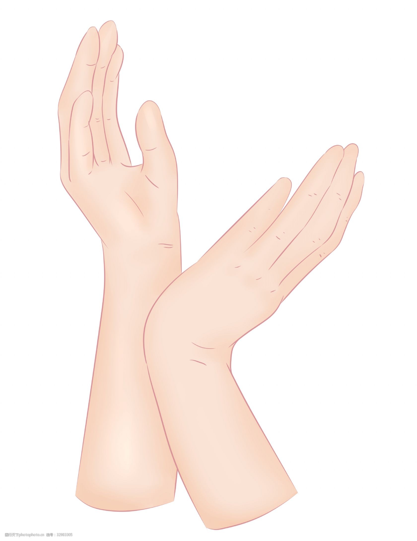 转手的手势 卡通插画 手势的插画 肢体语言 哑语 摆姿势 手语 好看的