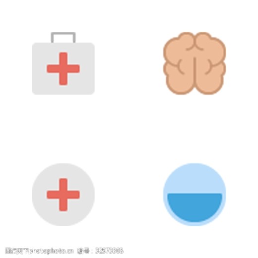 彩色创意医疗健康图标