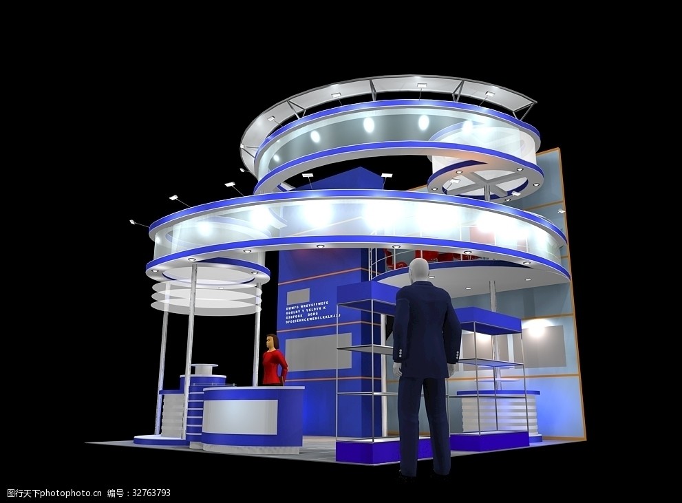 关键词:展台 3d展览设计 展台设计 简洁 大气 大气展台 简约 创意展台