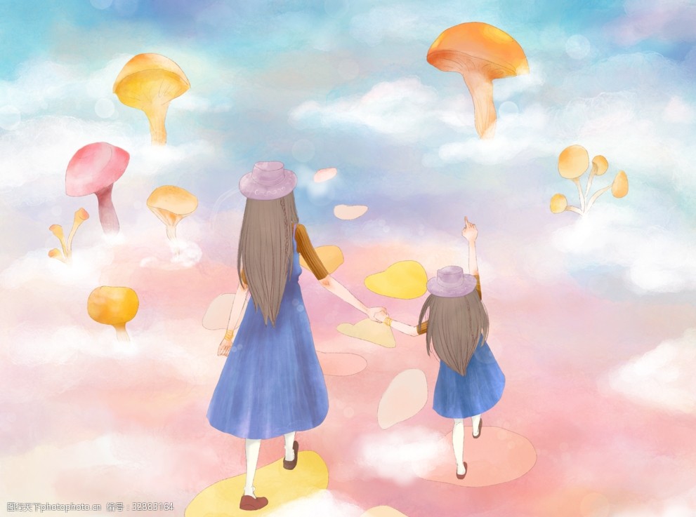 亲子母女母子亲情母亲节