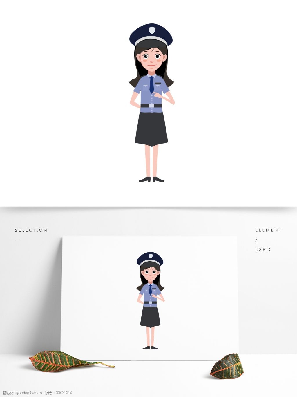 关键词:穿着警服的女警察 女警察 警服 卡通人物 人物 卡通 矢量