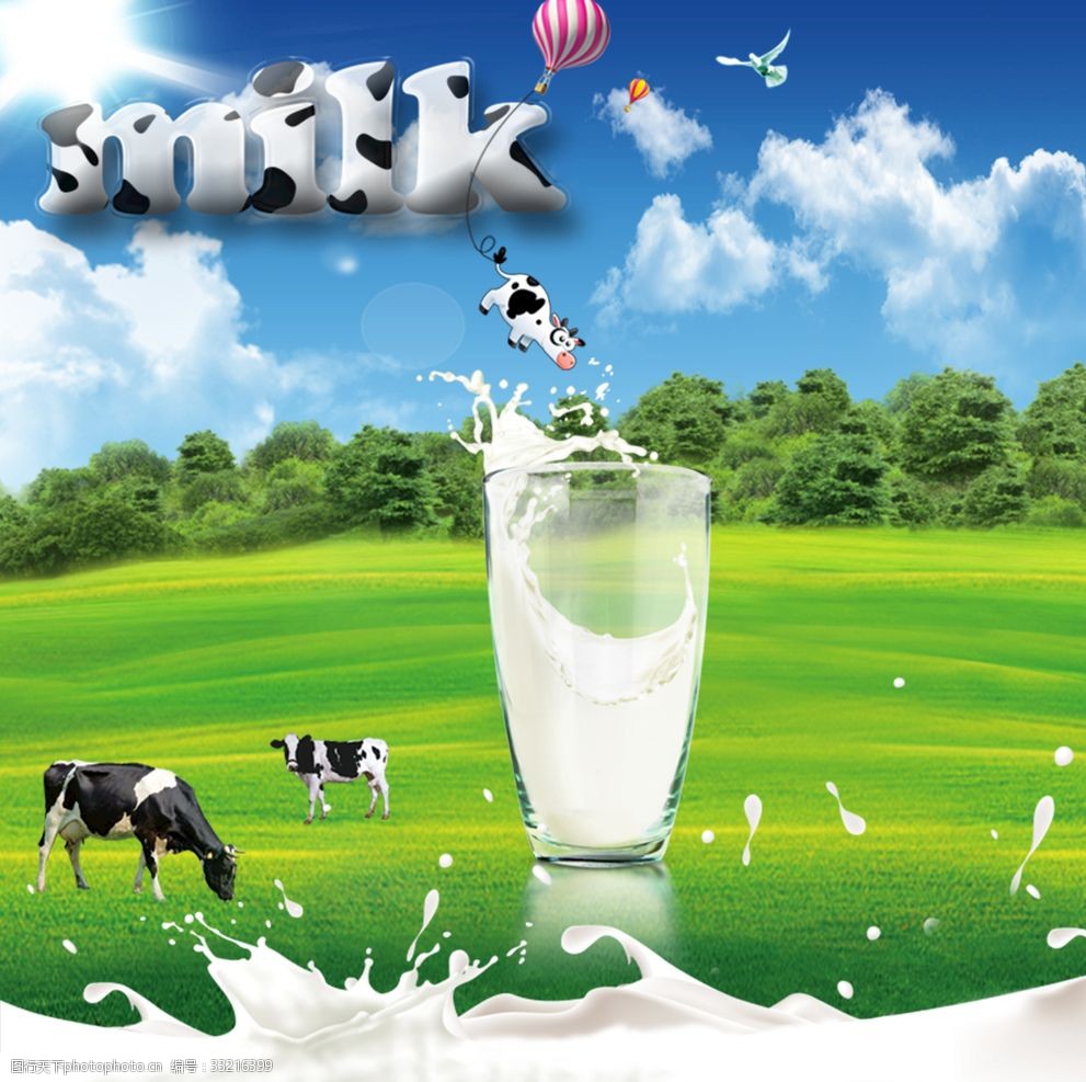 关键词:蓝天白云牛奶 牛奶 蓝天 白云 奶牛 草地 设计 广告设计 dm