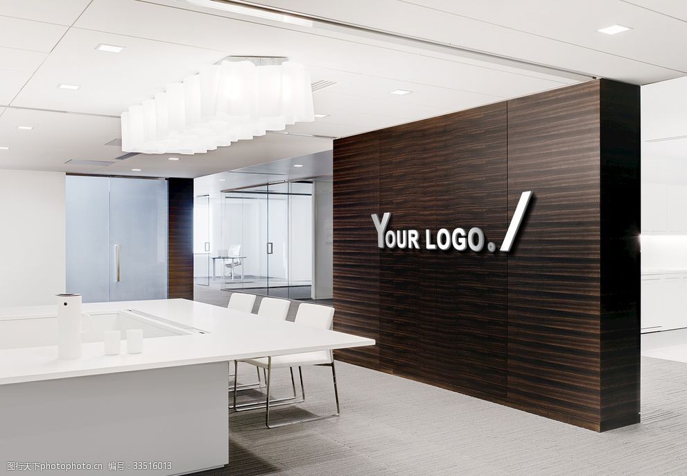 LOGO形象墙办公室场景贴图样 LOGO形象墙办公室场景贴图样