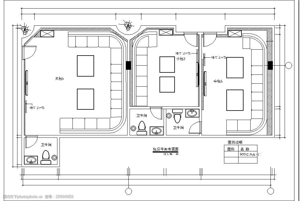 现代简约风小会所包厢平面布置图 室内 设计 室内装饰 休闲 家具 cad