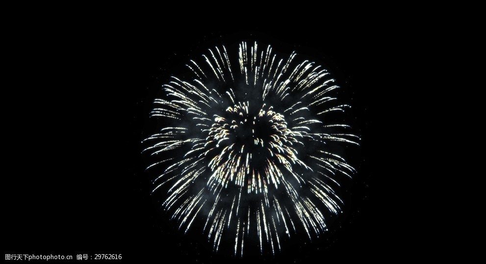 自制白色单一烟花爆炸视频