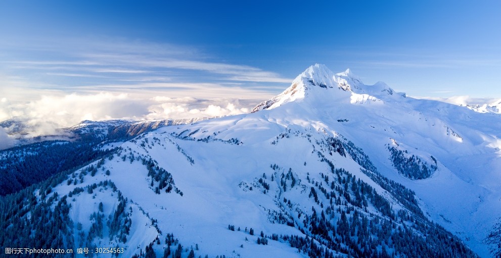 高山雪景山川雪景山脉雪景