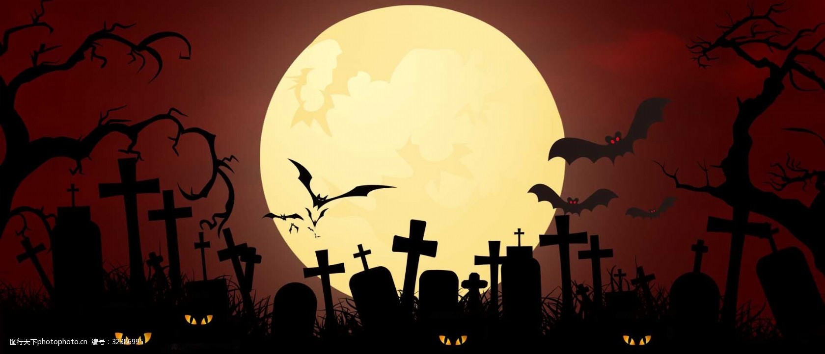 万圣节鬼节banner图片-图行天下图库