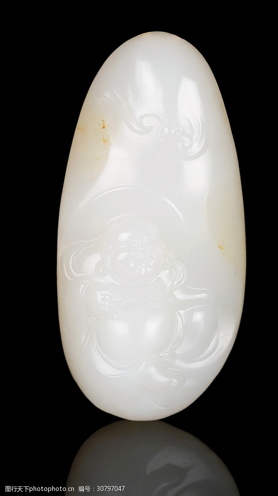 和田玉白玉玉石玉雕摄影图片-图行天下图库