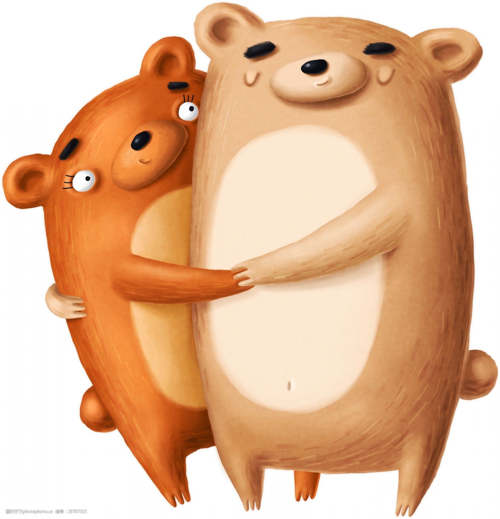 秀恩爱的小熊png元素