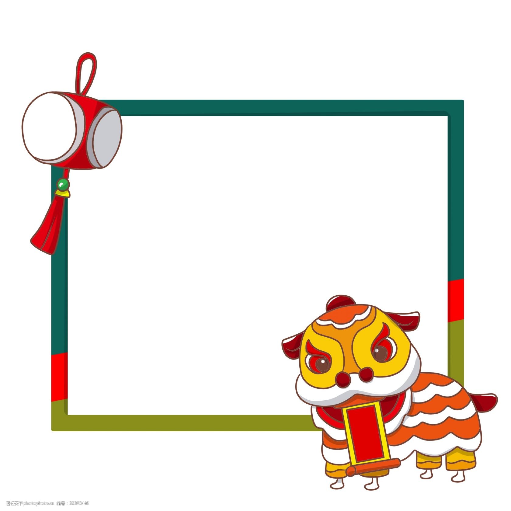 可爱风手绘卡通2019年新年快乐边框