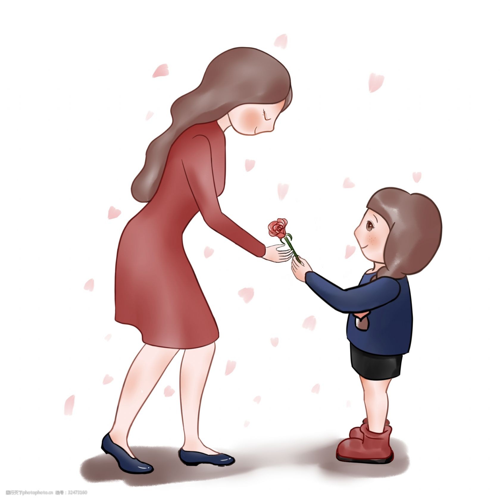 女孩送给妈妈康乃馨之感恩节系列二