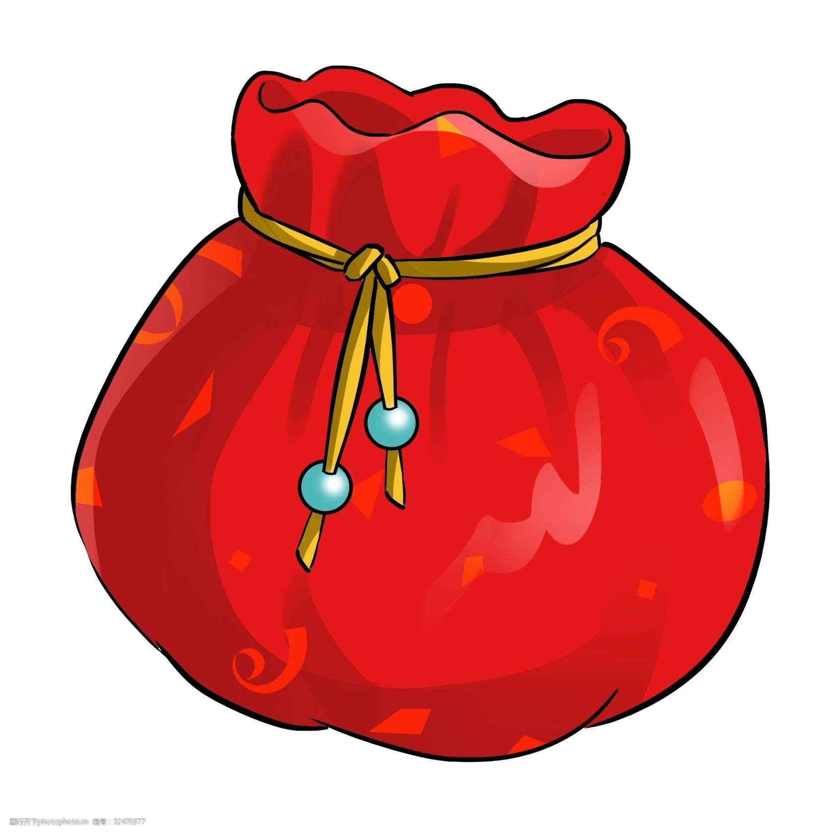 关键词:手绘红色大福袋插画 手绘福袋 红色大福袋 卡通福袋 喜庆福袋