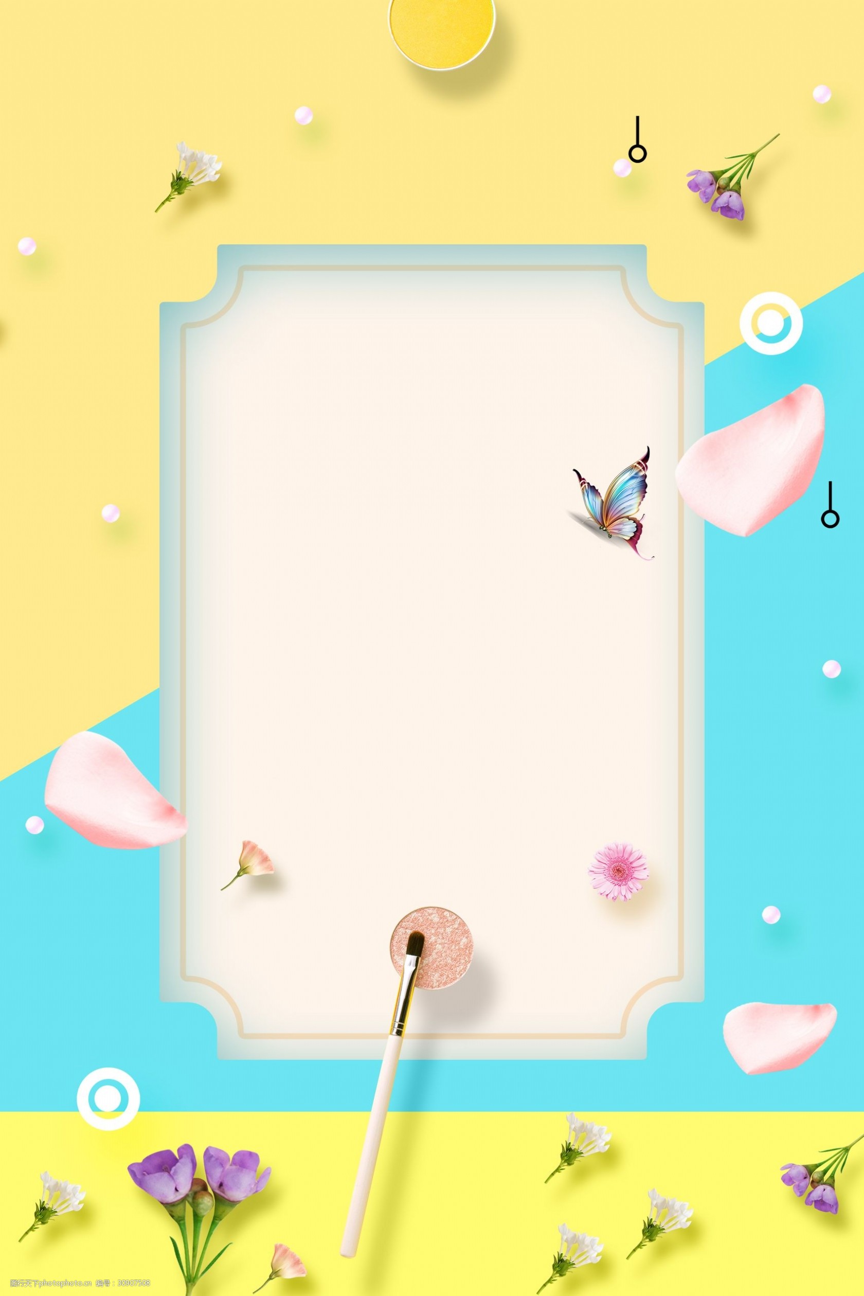 小清新唯美花朵背景