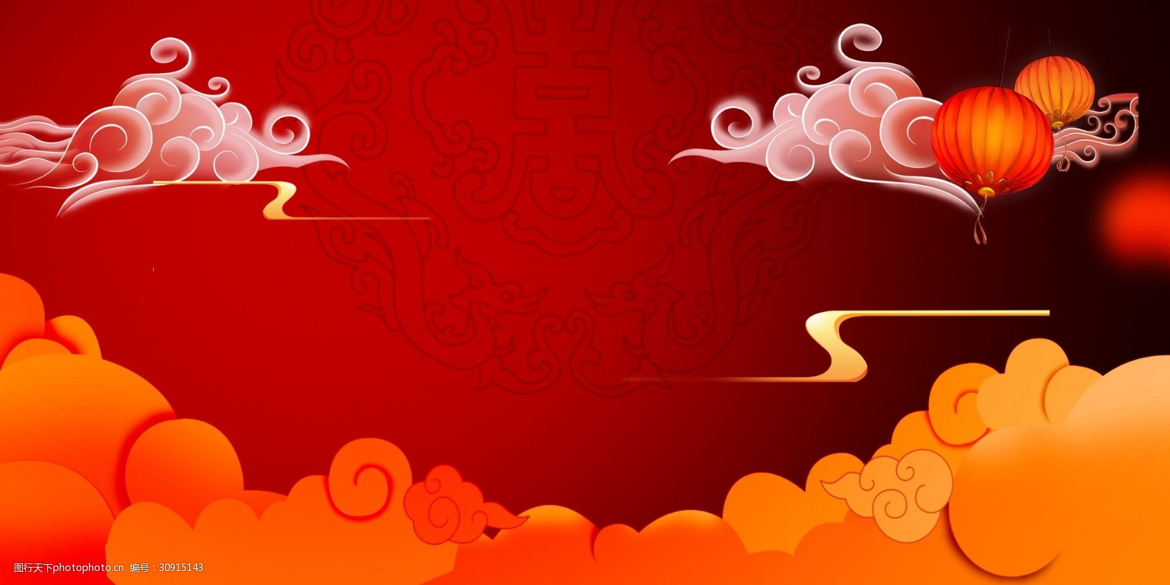 红色2019新年展板背景素材