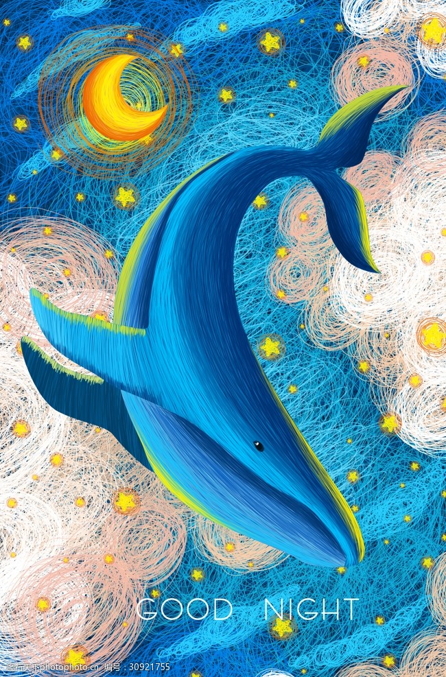 鲸鱼插画图片 图行天下素材网 鲸鱼插画图片 图行天下素材网
