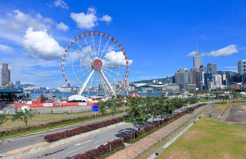 香港中环码头风光图片-图行天下图库