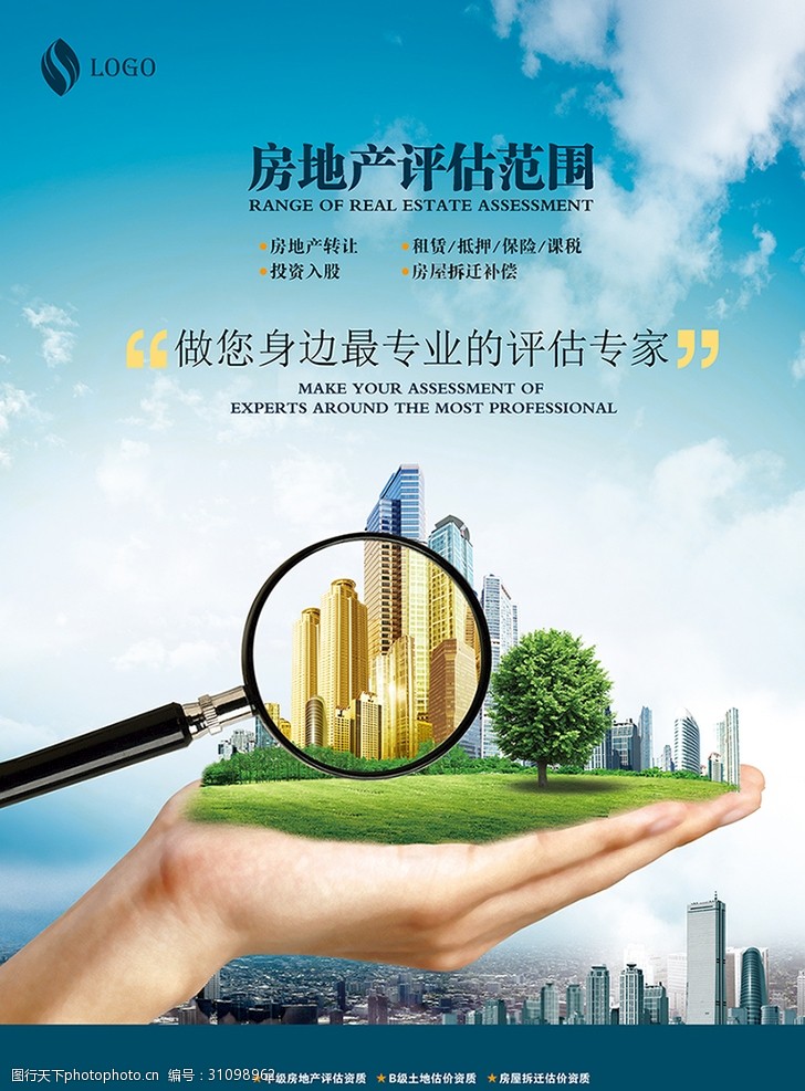房地产评估海报