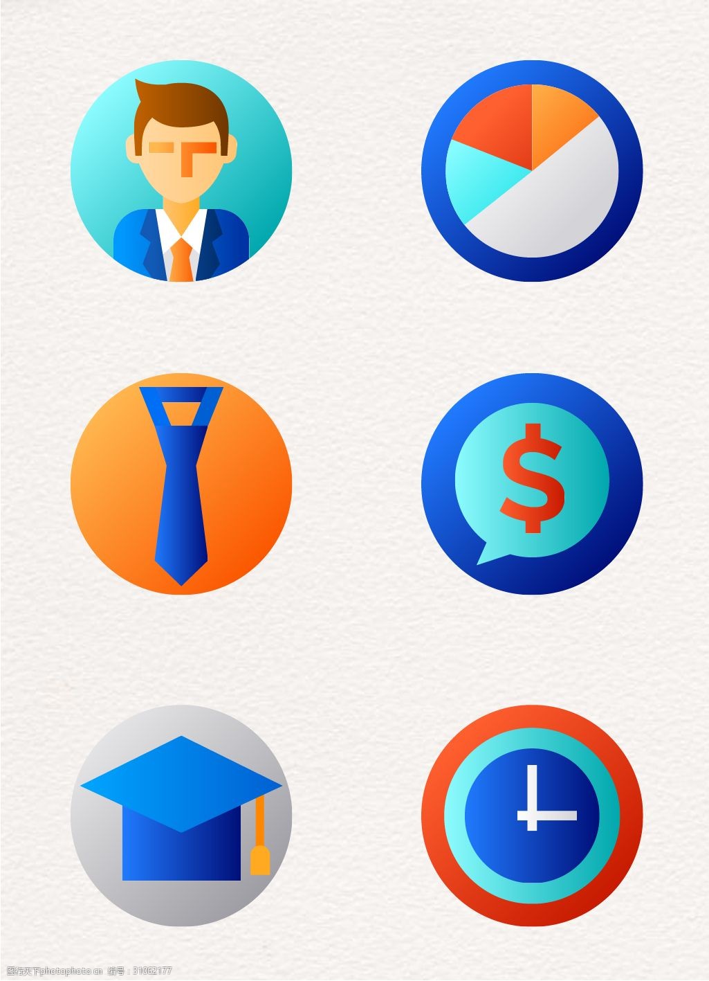 关键词:创意工作面试简历元素设计 创意 图标 圆形 扁平化 图表 彩色
