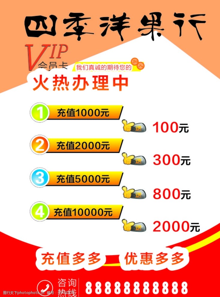 水果店价格充值优惠