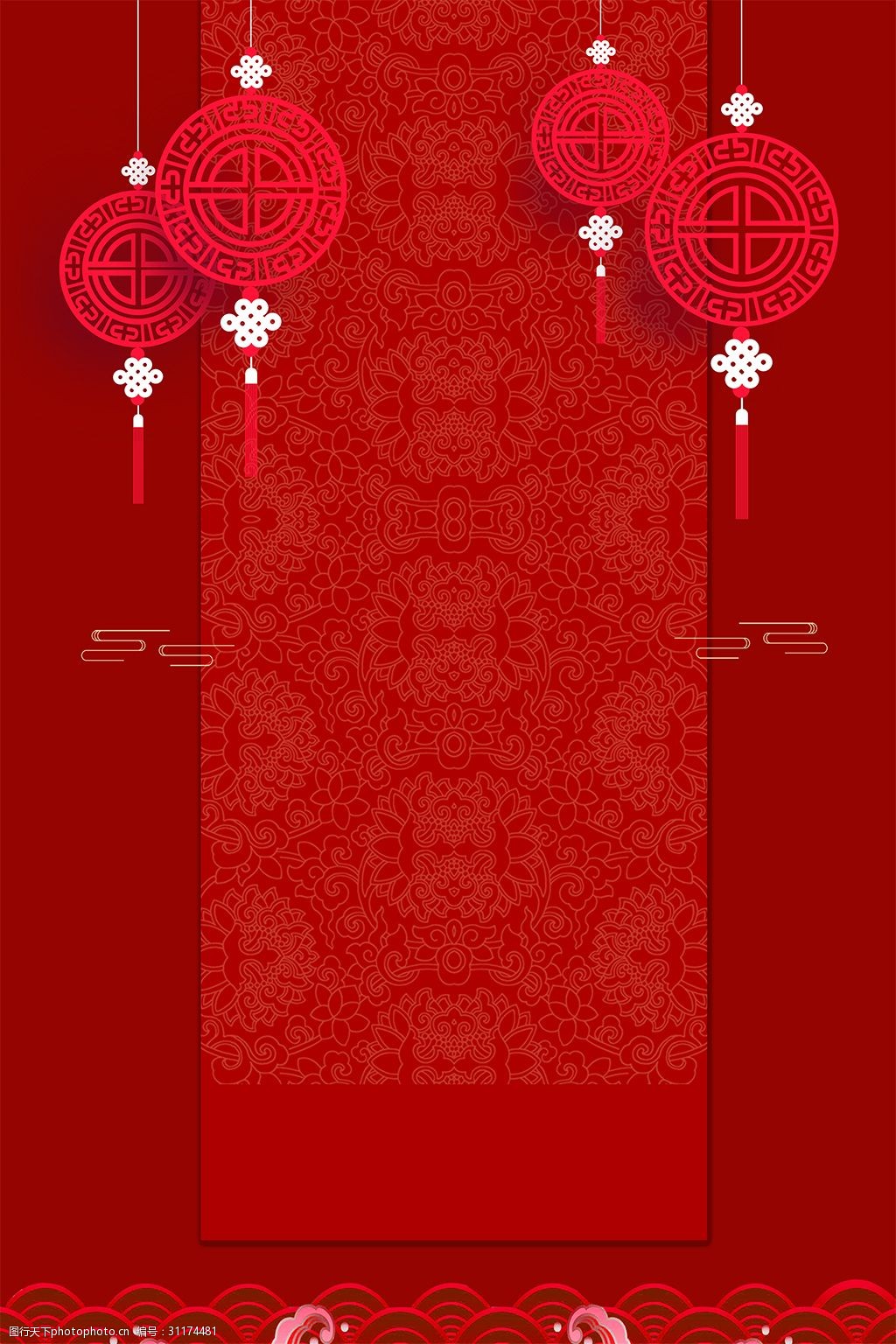 关键词:简约手绘2019猪年元旦宣传背景 喜庆 节日素材 红色 花边花纹