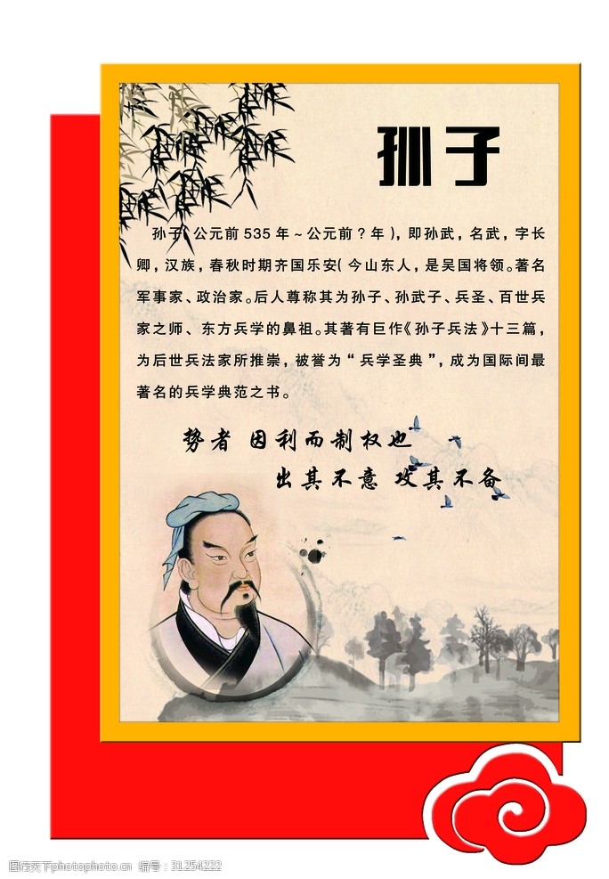 异形文化墙文化展板孙子